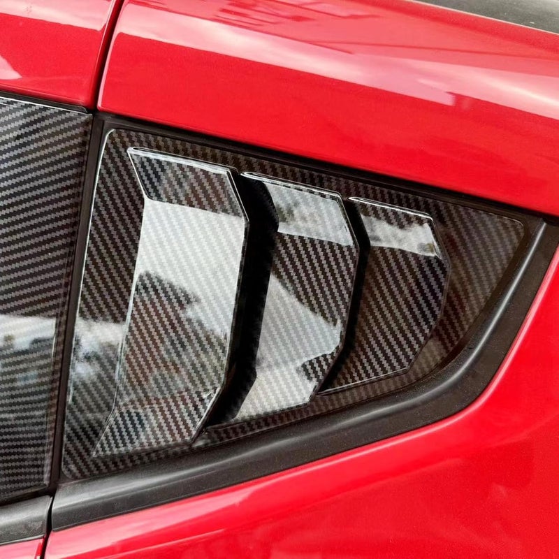Fewshaw Carbon Fiber Style Side Window Louvers Air Vent Shades Cover Blinds for Nissan 370Z - Image 2